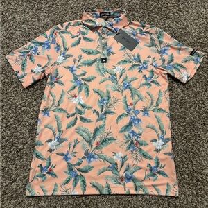 Brand New Bad Birdie Men's Flora Fiesta Core Golf Polo Size Extra Large MSRP $78
